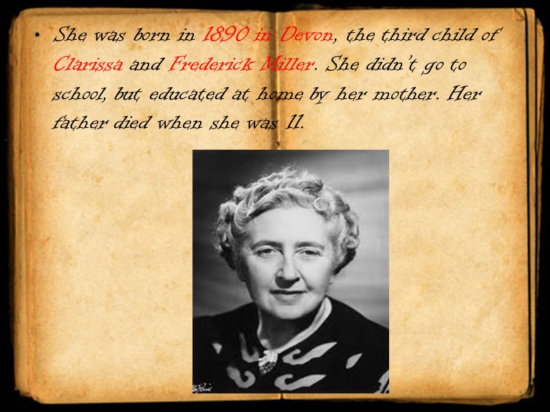 She was born in 1890 in Devon, the third child of Clarissa and Frederick